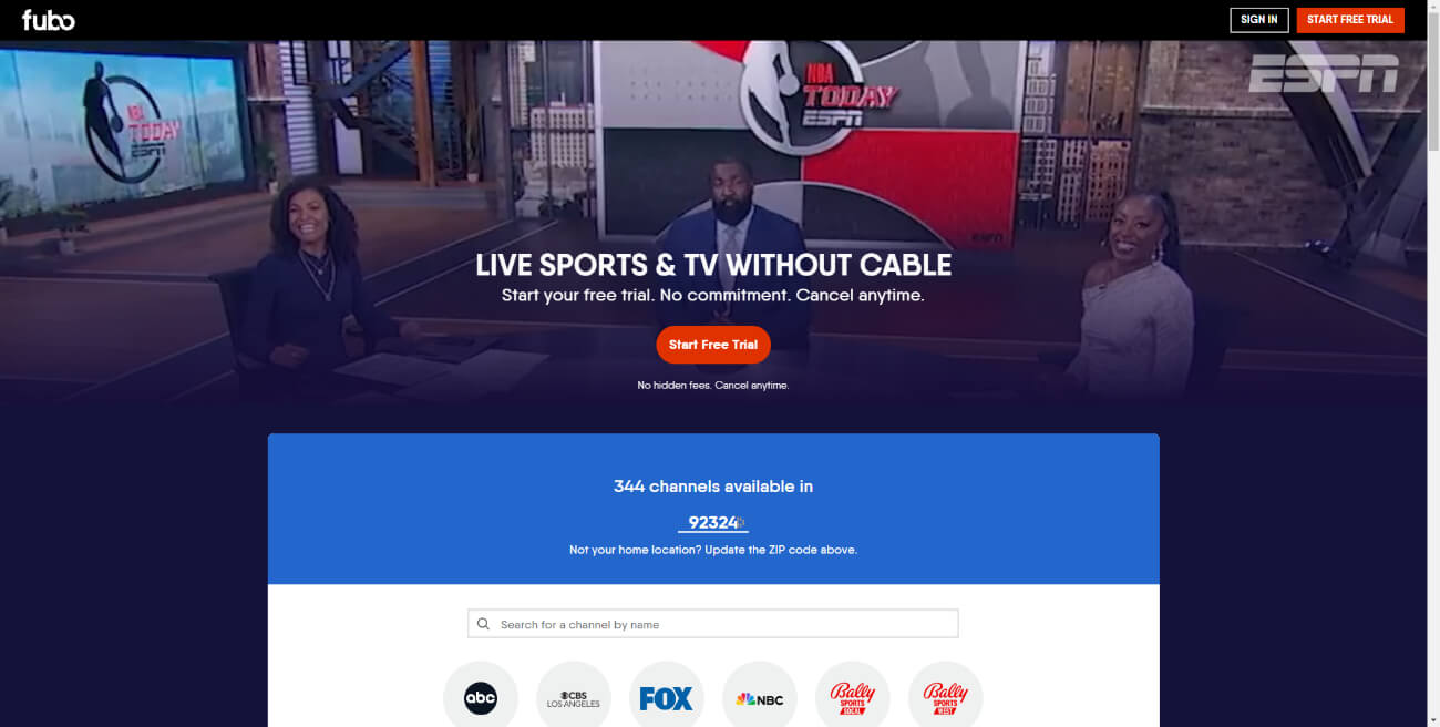 fuboTV Guide and TV Schedule