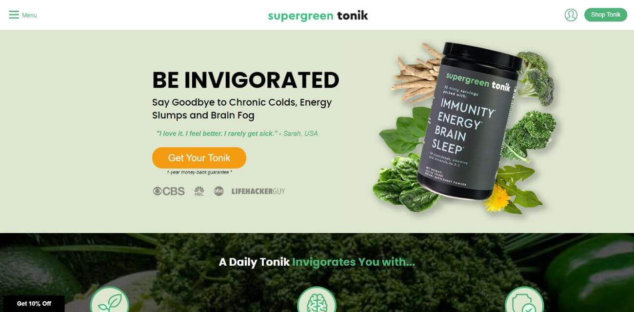 Supergreen Tonik Affiliate Program