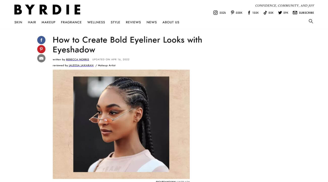 Commerce Content Example Byrdie 