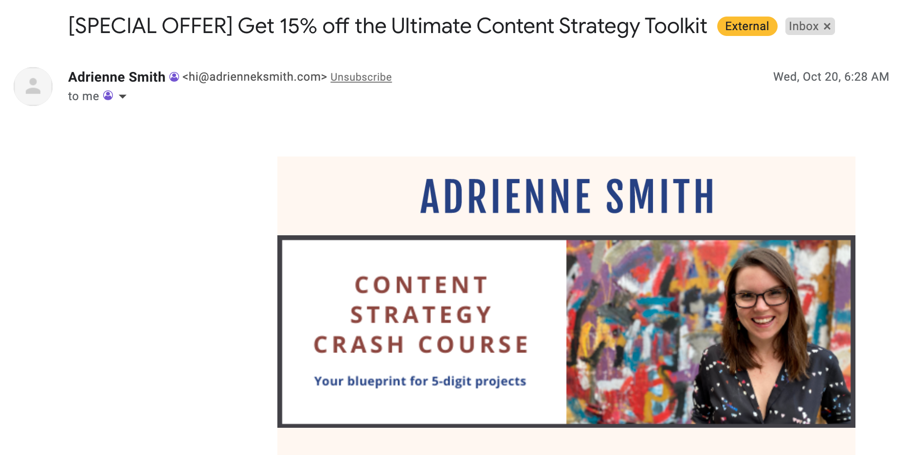 Example of monetizing email lists by email courses