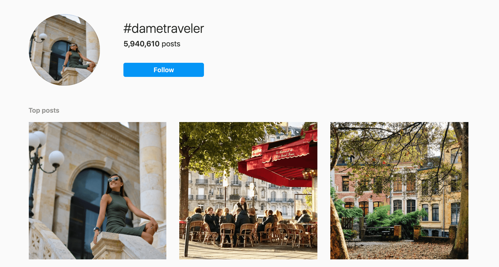 travel instagram niche