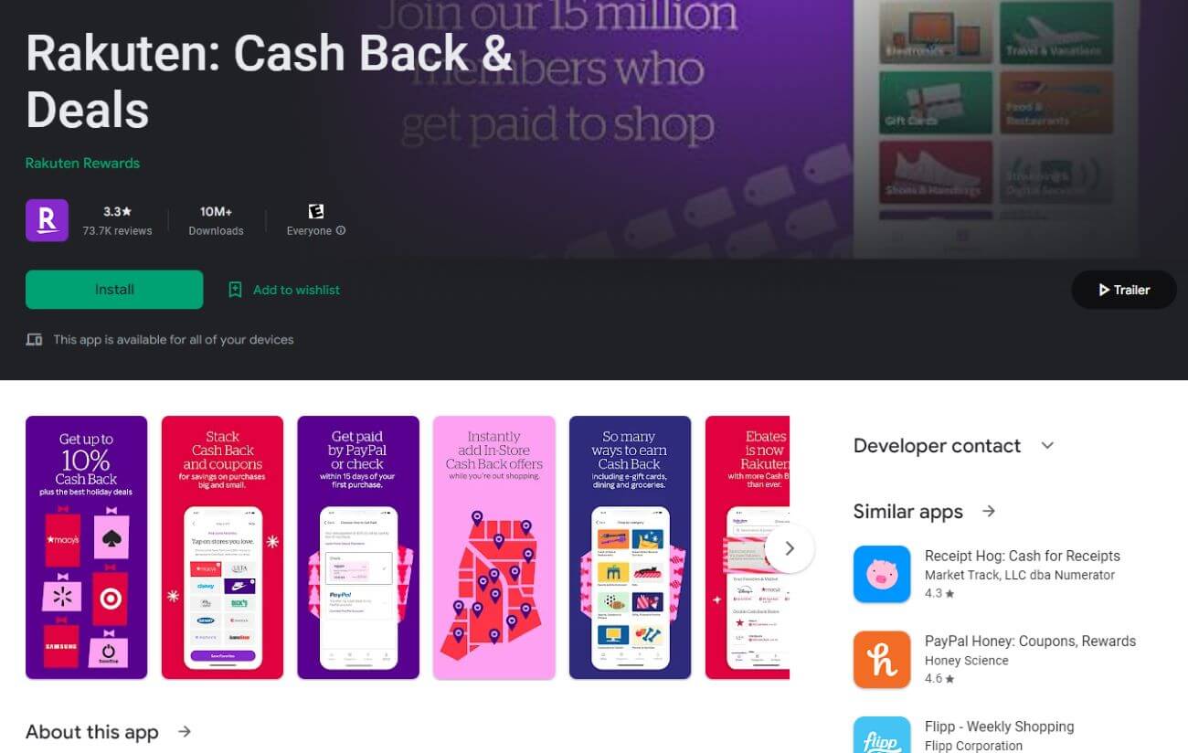 Cash Back App Type of Affiliate Marketing